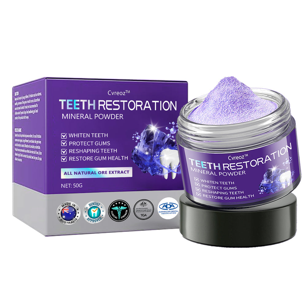 Cvreoz™ (ADA recommended)Teeth Restoration Mineral Powder(😁𝐋𝐢𝐦𝐢𝐭𝐞𝐝 𝐭𝐢𝐦𝐞 𝐝𝐢𝐬𝐜𝐨𝐮𝐧𝐭 𝐋𝐚𝐬𝐭 𝟑𝟎 𝐦𝐢𝐧𝐮𝐭𝐞𝐬😁) ☀️