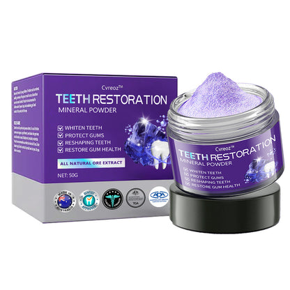 Cvreoz™ (ADA recommended)Teeth Restoration Mineral Powder(😁𝐋𝐢𝐦𝐢𝐭𝐞𝐝 𝐭𝐢𝐦𝐞 𝐝𝐢𝐬𝐜𝐨𝐮𝐧𝐭 𝐋𝐚𝐬𝐭 𝟑𝟎 𝐦𝐢𝐧𝐮𝐭𝐞𝐬😁) ☀️